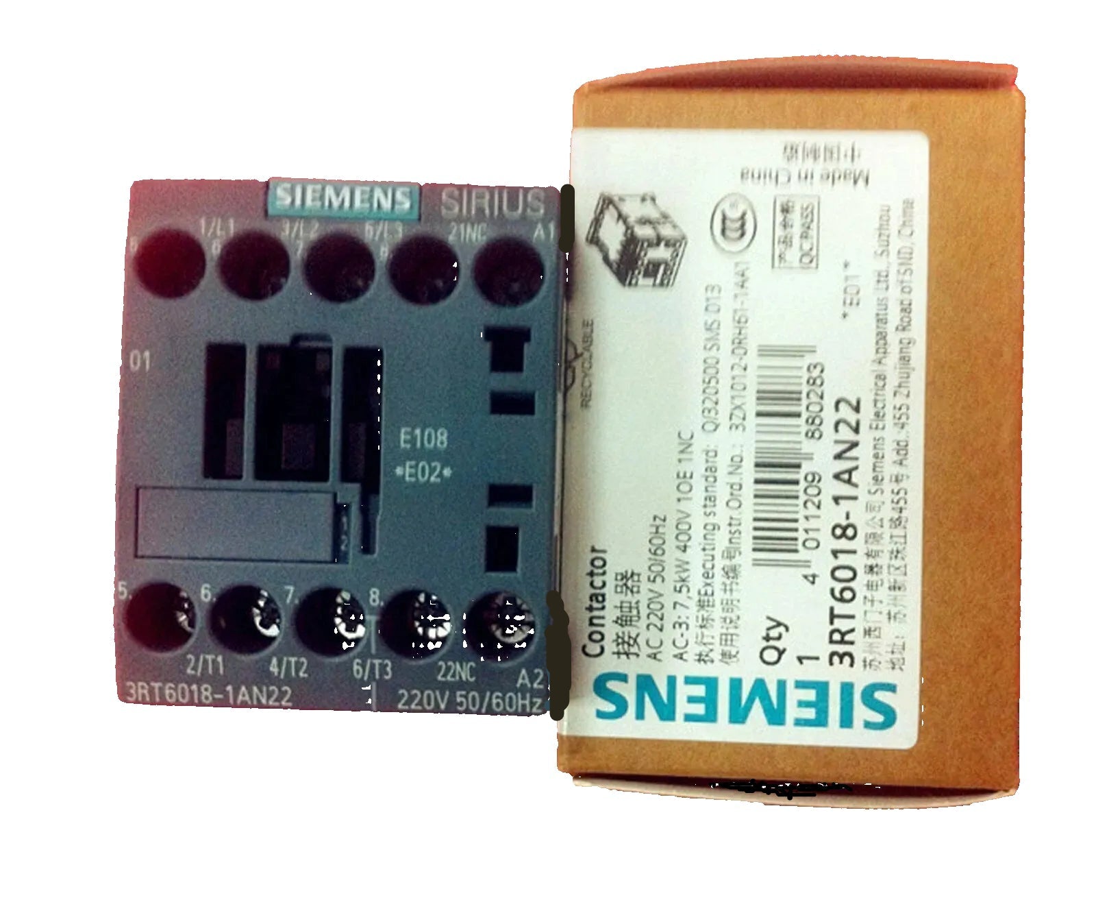 SIEMENS 3RT6018-1AN22 Power Contactor in Pakistan