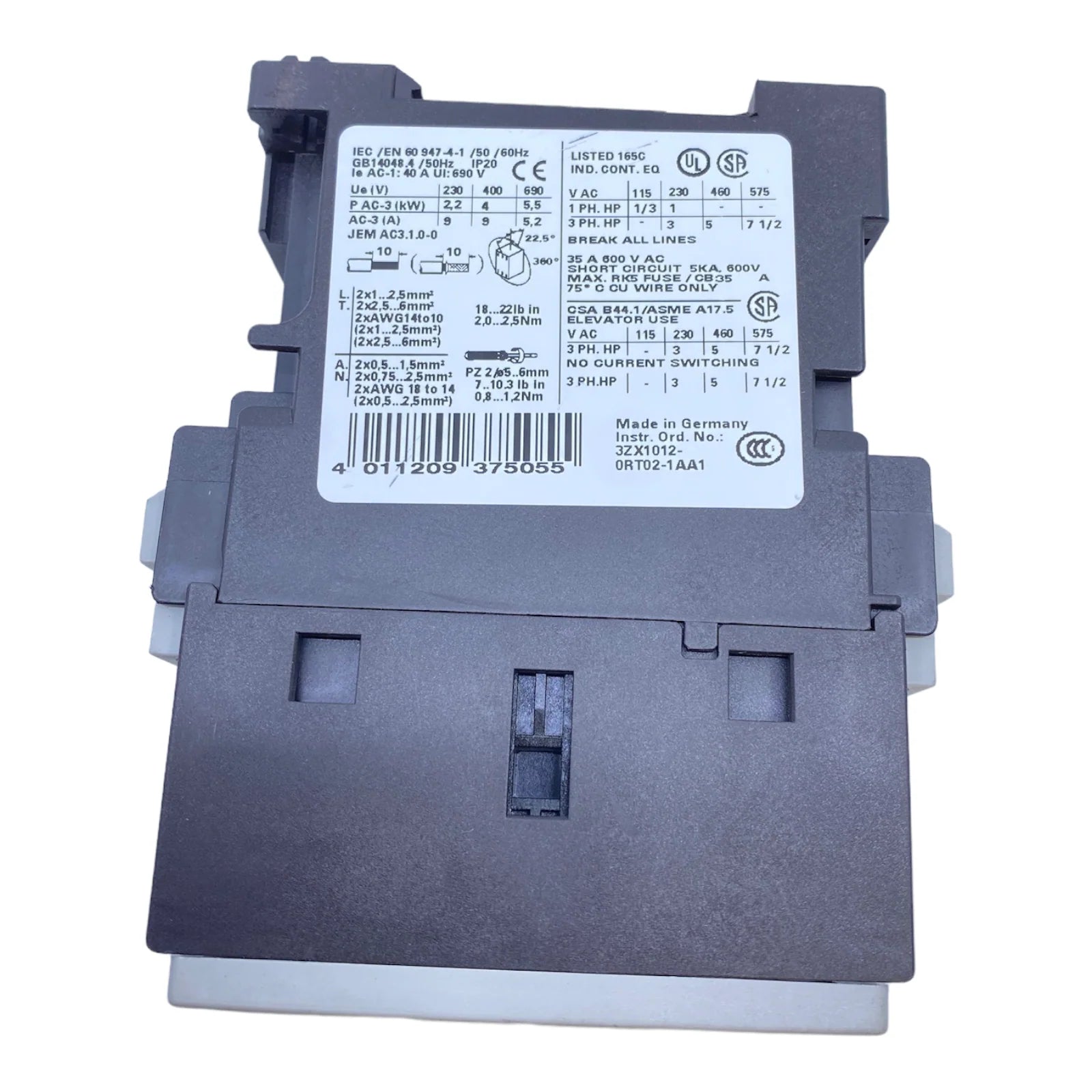 SIEMENS 3RT1023-1BB40 Power Contactor in Pakistan thumbnail 5