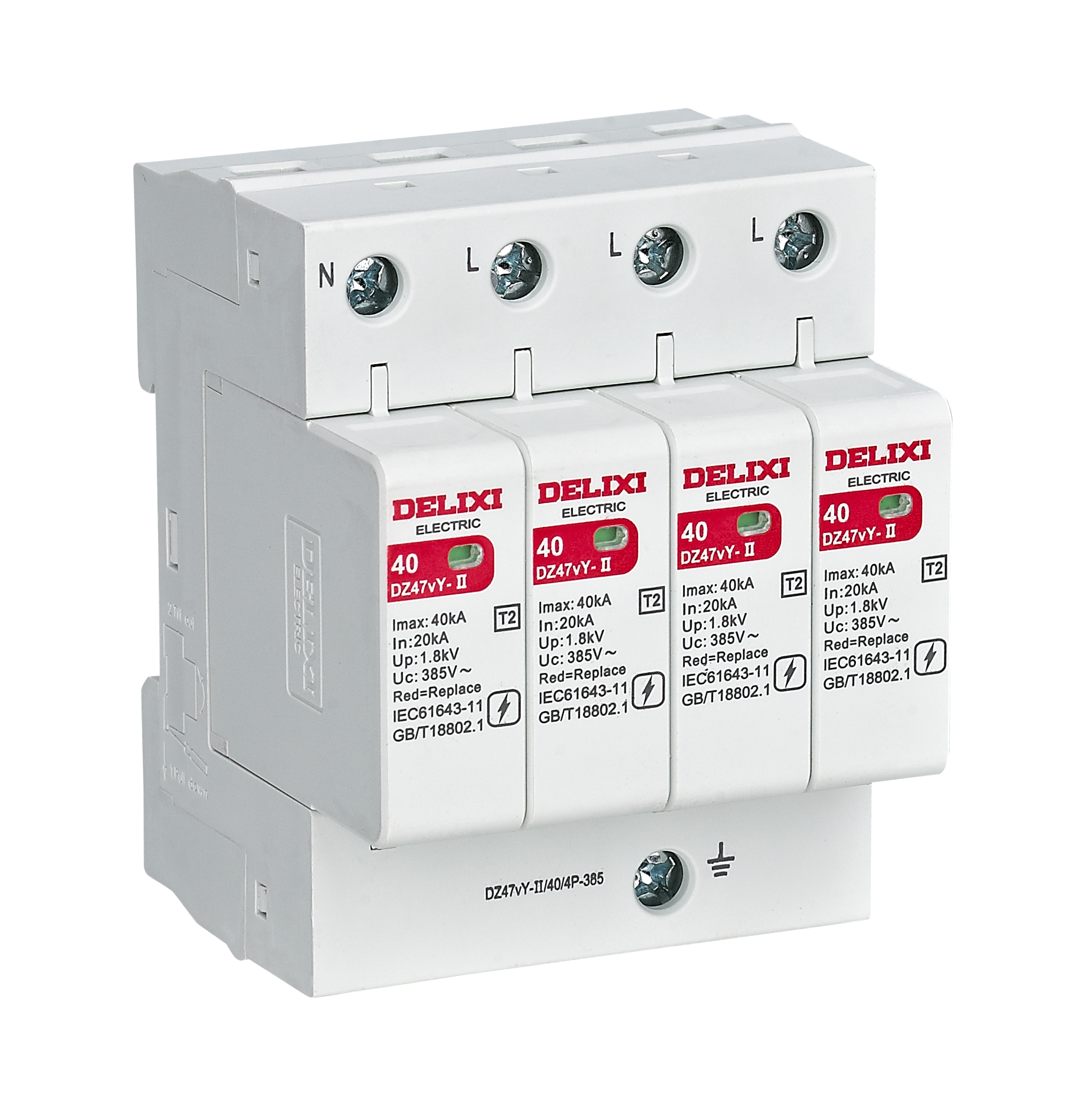 DELIXI ELECTRIC Surge Protection Device (AC SPD) in Pakistan - 2 / 40 kA 385V