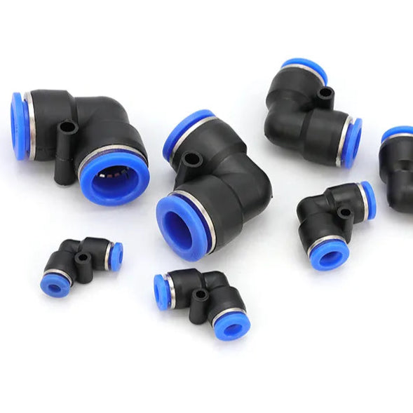PV 90° Elbow Quick Insert Bend Plastic Tube Push-in Connector in Pakistan - 8x8