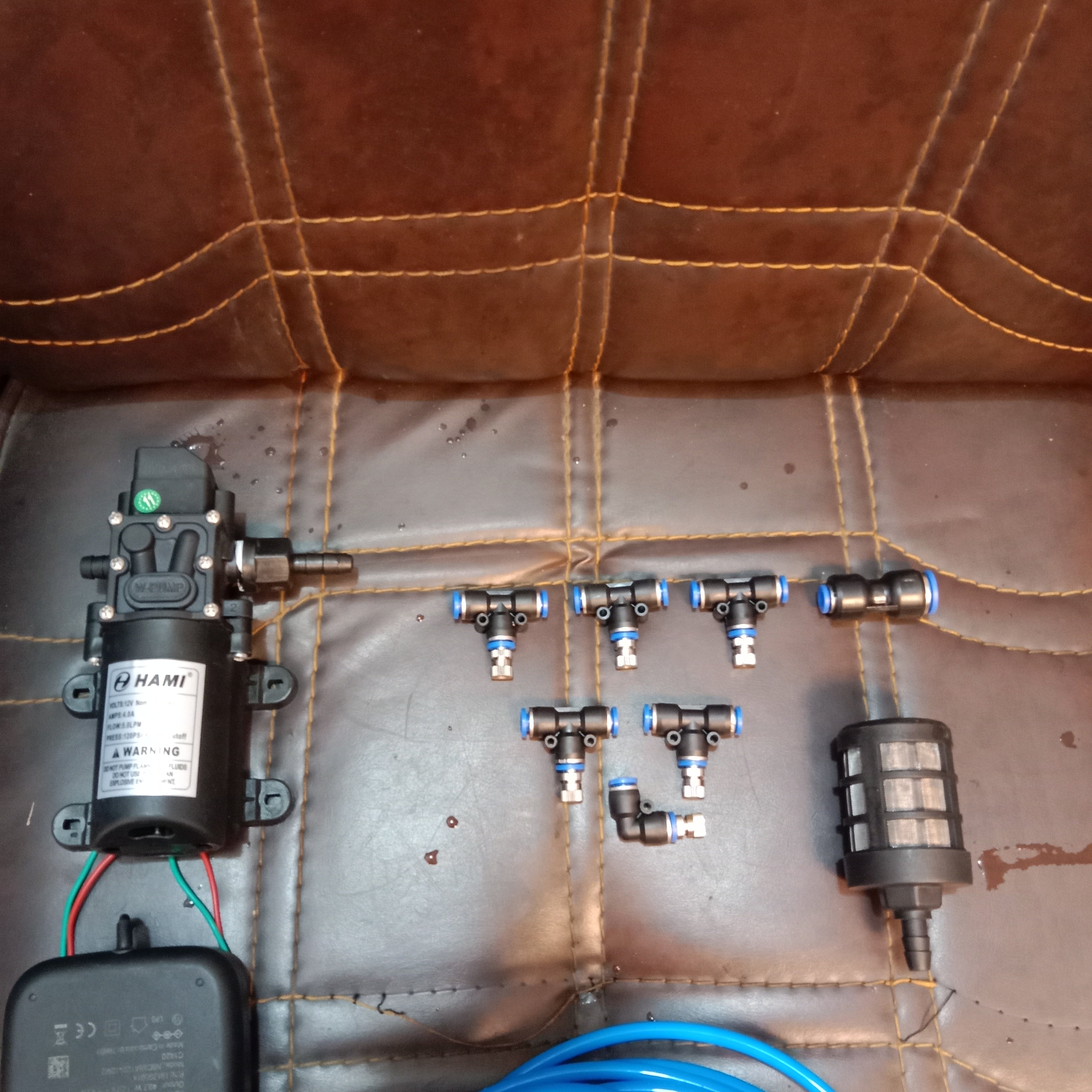 Misting System for Homes, Solar panels, and Farms in Pakistan - 12-Nozzle System With Pump & 60 ft Pipe thumbnail 3