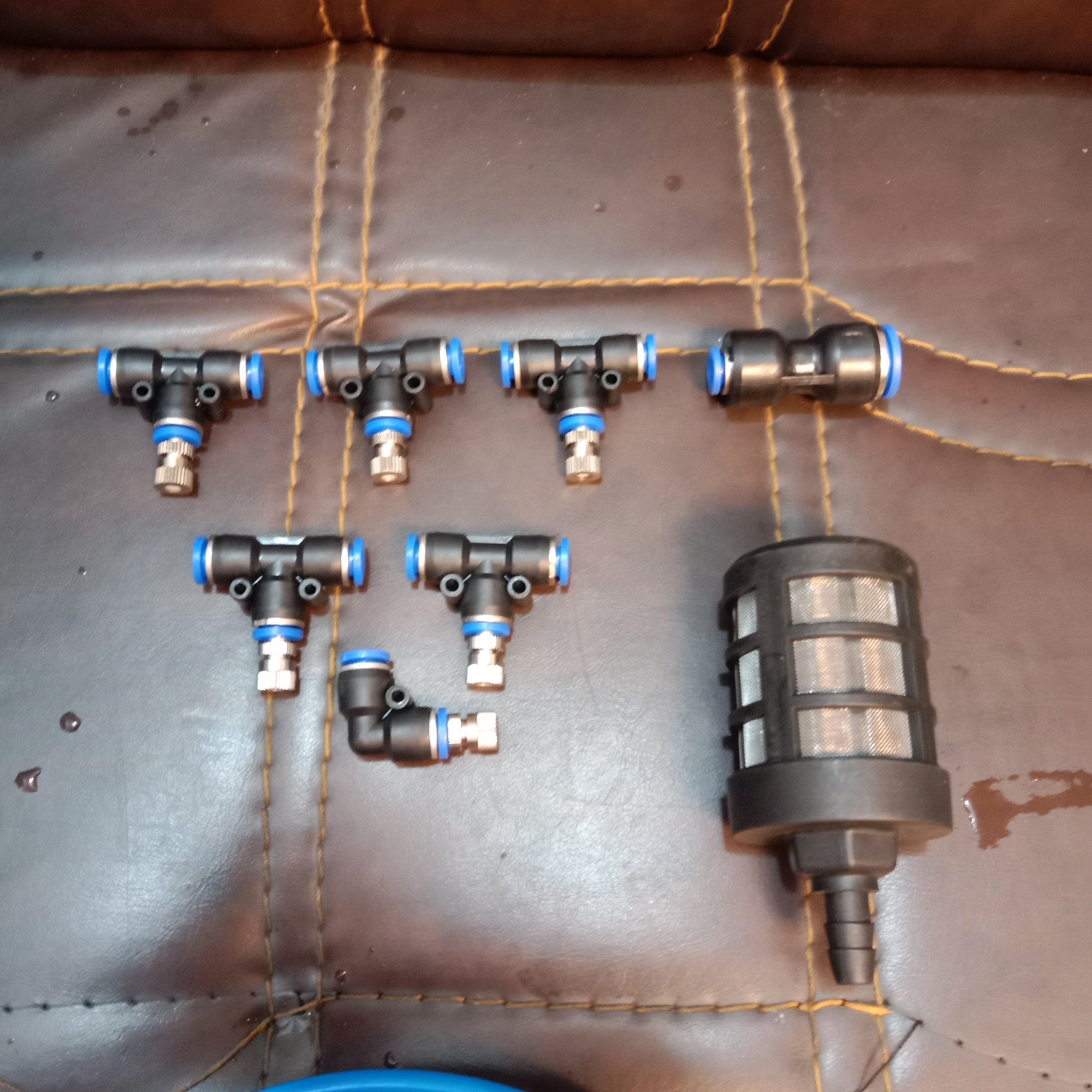 Misting System for Homes, Solar panels, and Farms in Pakistan - 25-Nozzle System With Pump & 100 ft Pipe thumbnail 5