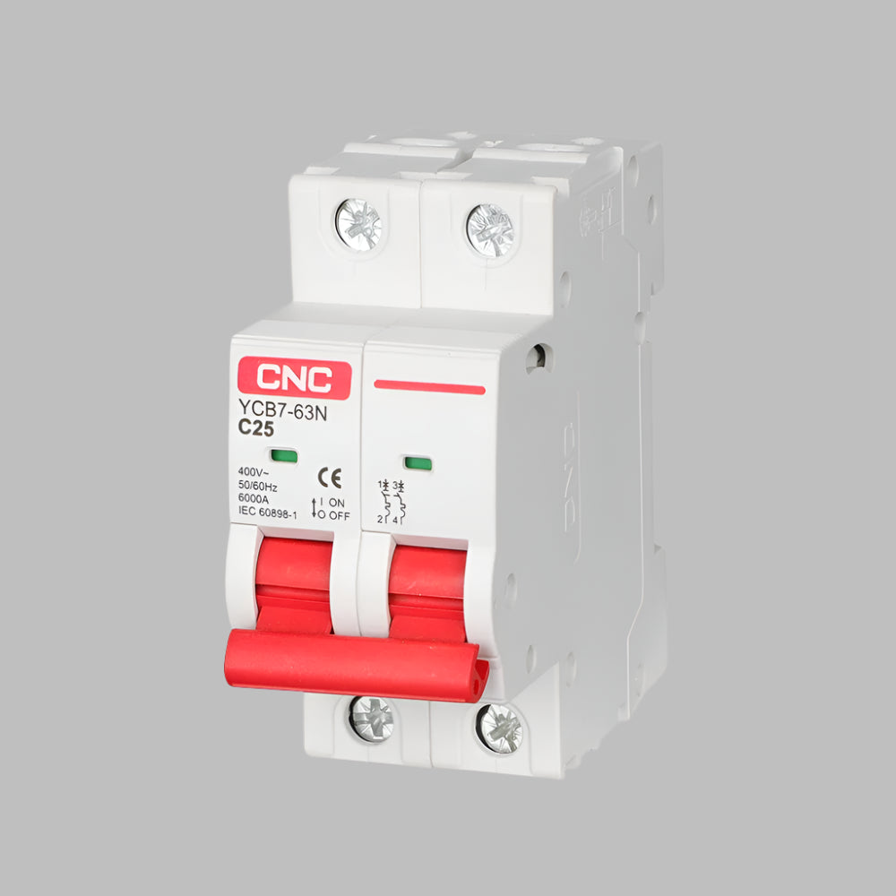CNC YCB7-63N 2-Pole AC Miniature Circuit Breaker in Pakistan - 20A