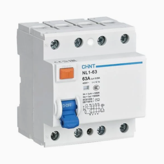 CHINT NL1-63 Residual Current Circuit Breakers (RCCB) in Pakistan - 4 Pole / 30mA / 25A thumbnail 3