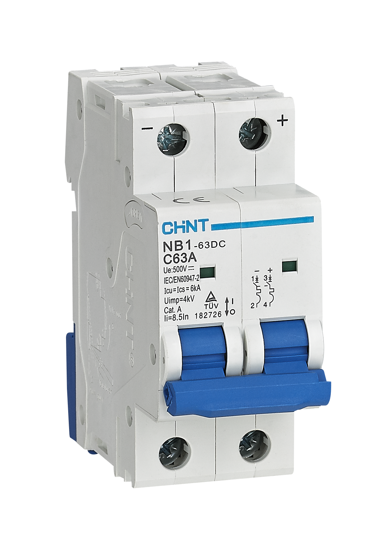 CHINT NB1-63DC 2 POLE Miniature Circuit Breaker in Pakistan - 32 Amp thumbnail 2