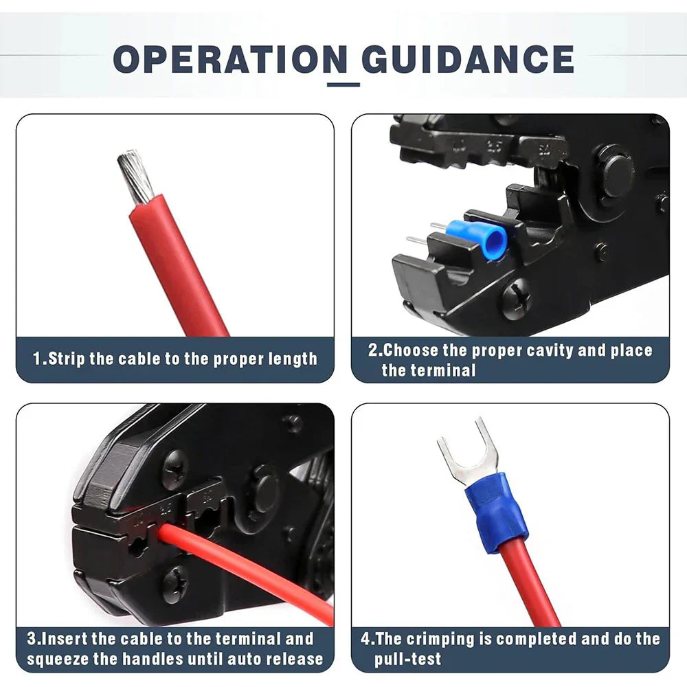 YTH-30J Insulated Wire Terminals Connectors Ratcheting Crimper in Pakistan thumbnail 3