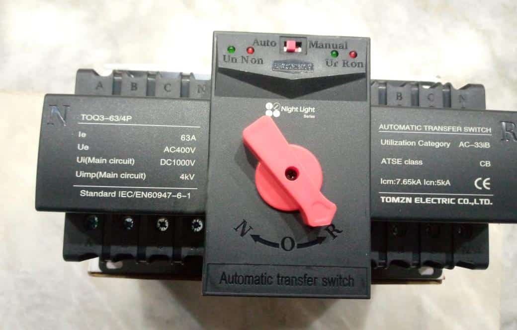 TOQ3-63/2P and TOQ3-63/4P Dc Automatic Transfer Switch ATS in Pakistan - TOQ3-63/4P