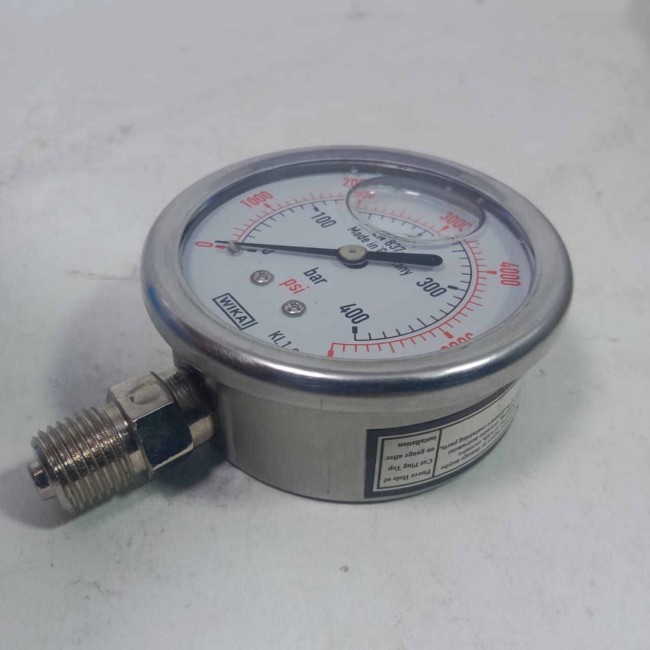 Pressure Gauges 2.5 inch dial bottom  in Pakistan - 10 bar thumbnail 2