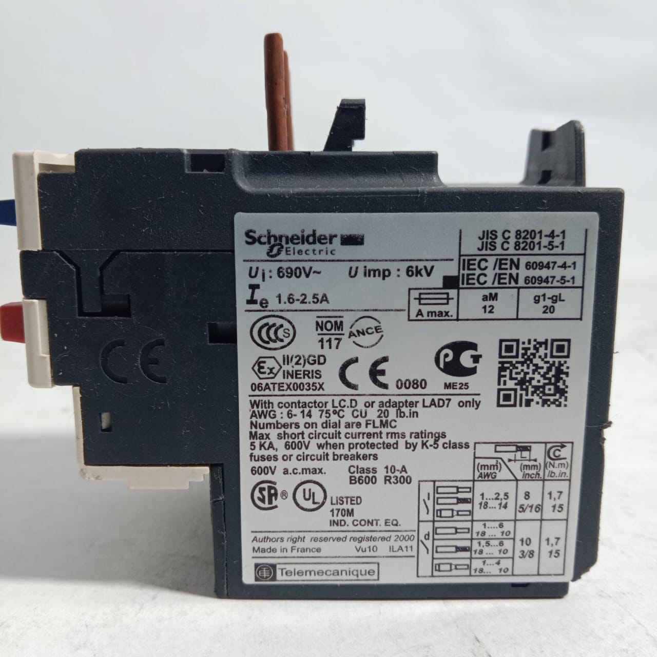 Schneider LRD 07 Thermal Overload Relay in Pakistan thumbnail 2