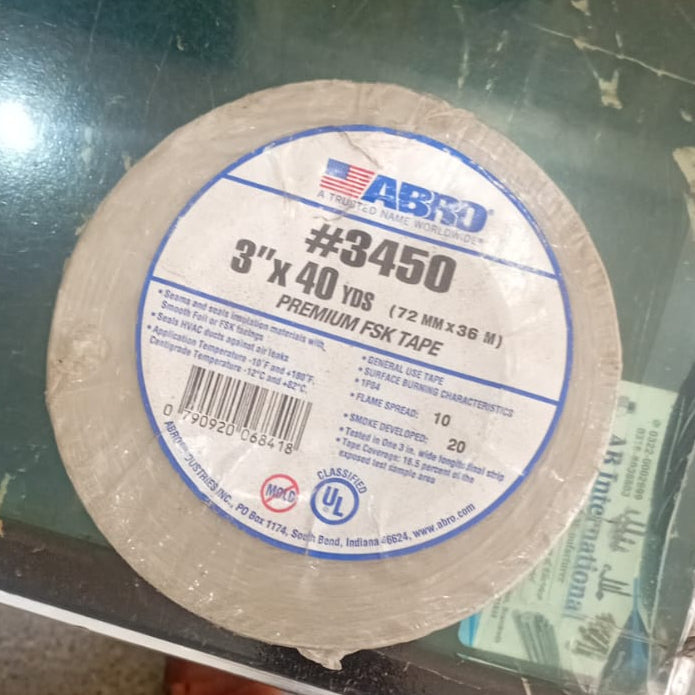 ABRO #3450 PREMIUM FSK TAPE in Pakistan - 3 Inch thumbnail 5