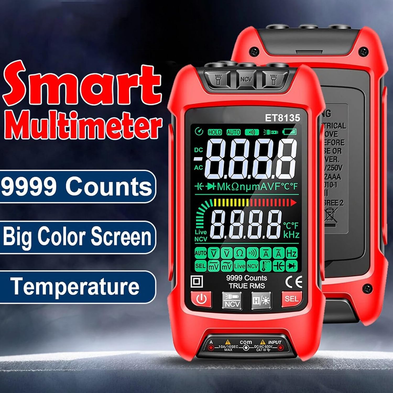 TOOLTOP ET8135 Intelligent True RMS Digital Multimeter in Pakistan thumbnail 2