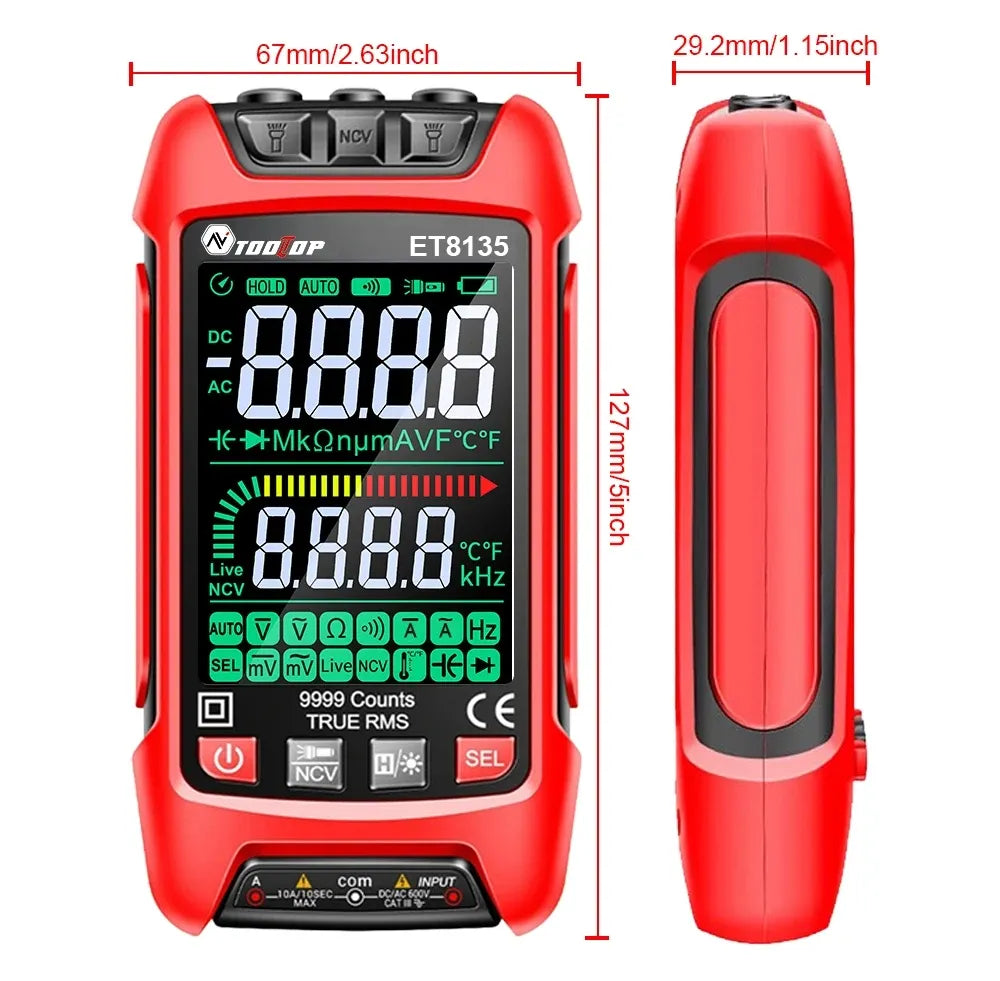 TOOLTOP ET8135 Intelligent True RMS Digital Multimeter in Pakistan thumbnail 3
