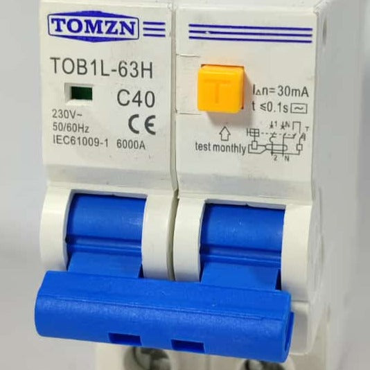 TOMZN TOB1L-63H 30A 2POLE 230V Residual Current Circuit Breaker in Pakistan - 63A thumbnail 5