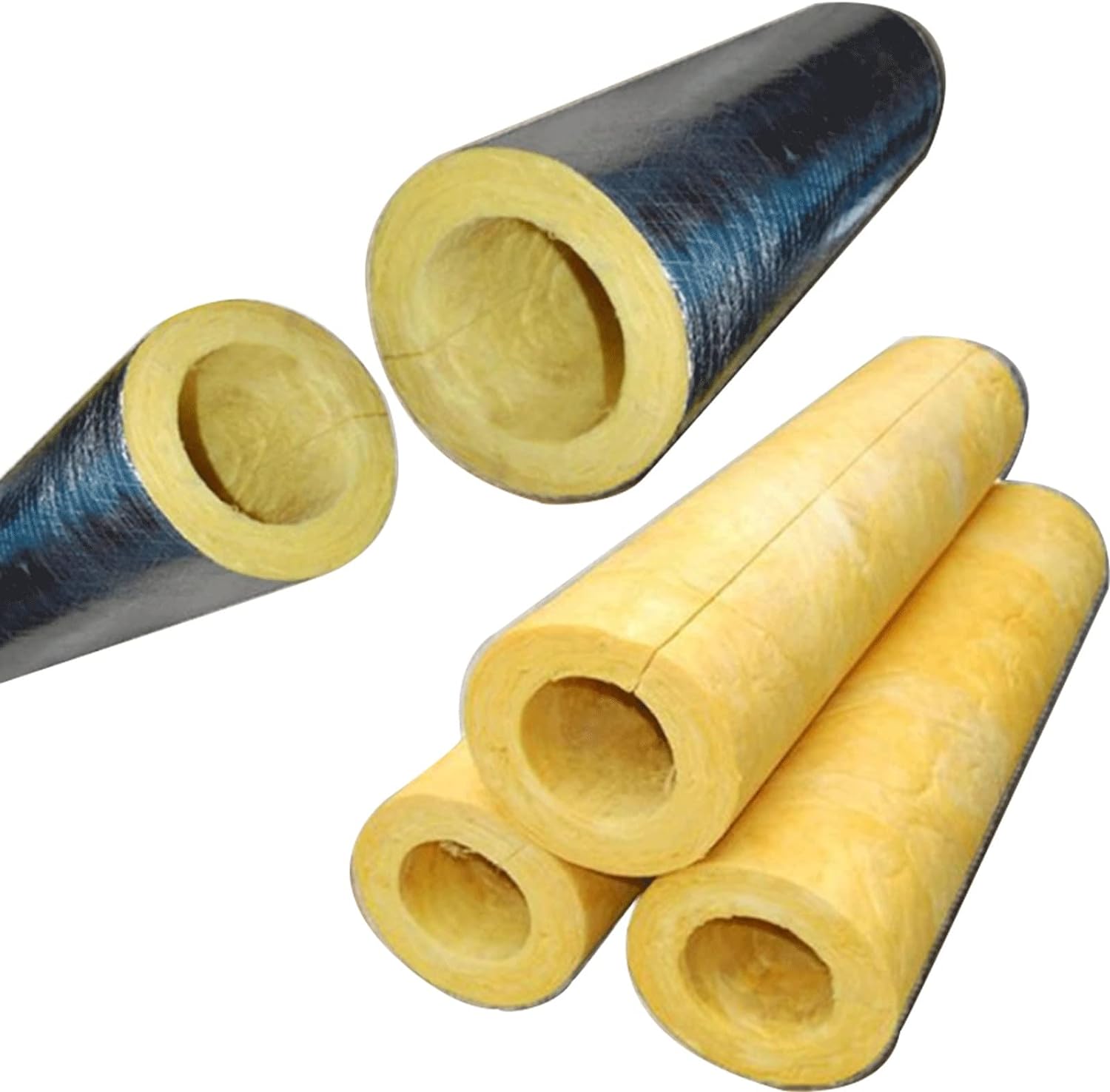 Glass Wool Thermal Insulation Tube Shell 1 inch thicknes  in Pakistan - 1.25" thumbnail 2