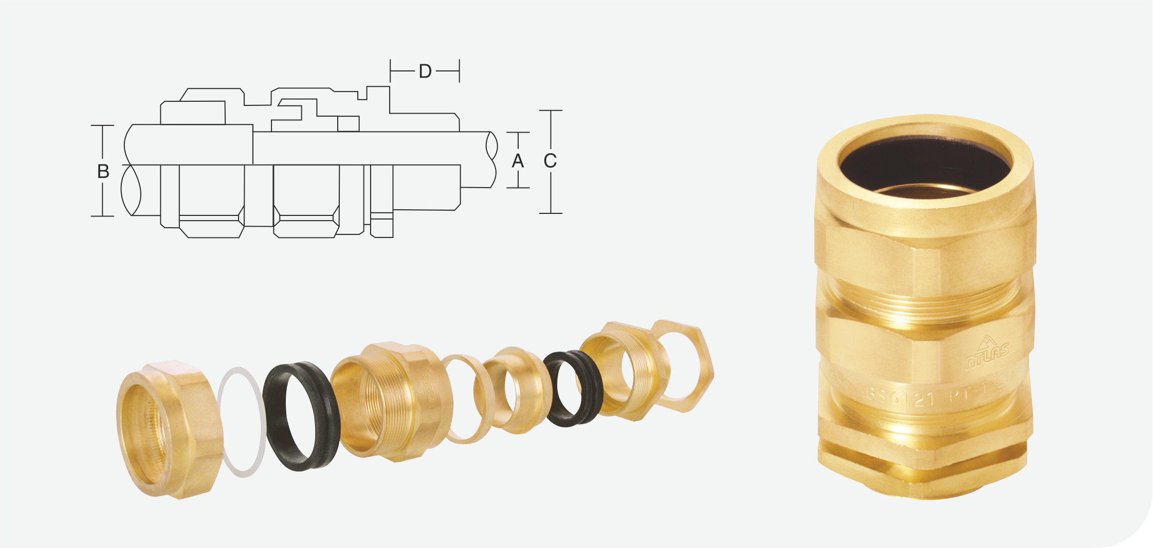 Brass Cable Glands in Pakistan - 21mm thumbnail 5