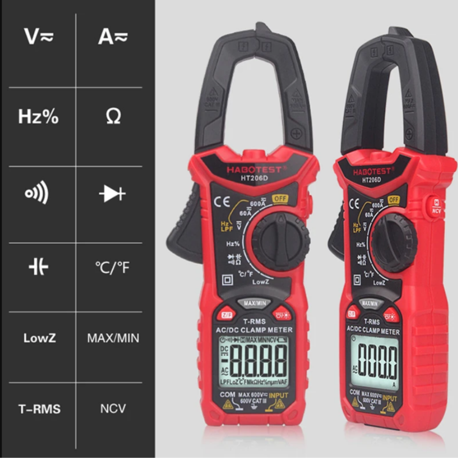 HABOTEST 206D Digital AC DC Clamp Meter in Pakistan thumbnail 2
