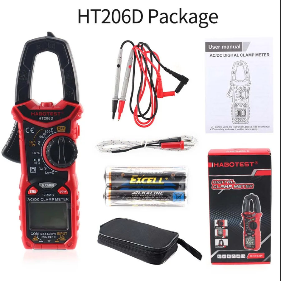 HABOTEST 206D Digital AC DC Clamp Meter in Pakistan thumbnail 3