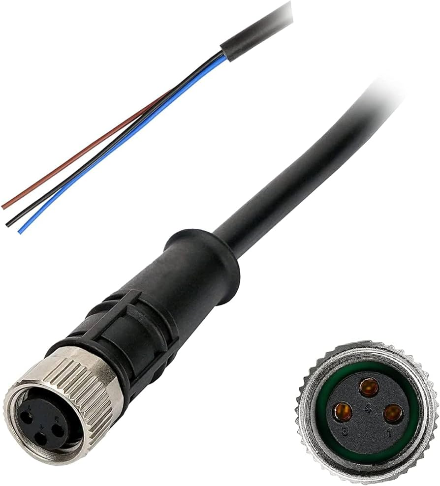 M12 3-Pins 2m Female Cable Sensors connector in Pakistan thumbnail 2