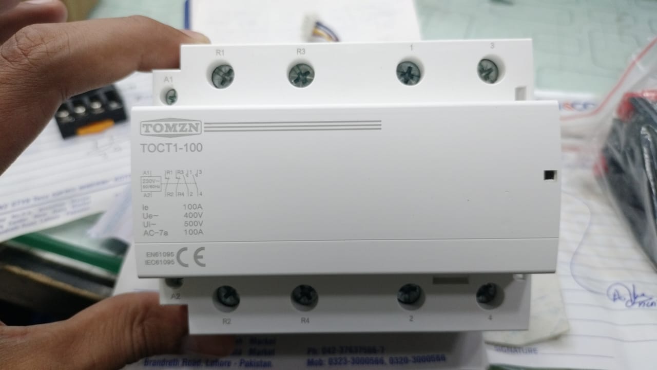 TOMZN TOCT1 4P 100A Din rail AC Modular contactor in Pakistan