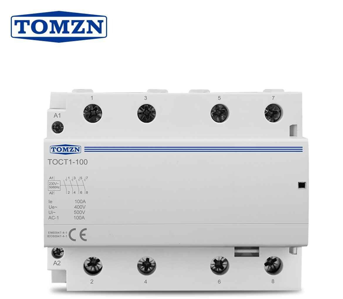 TOMZN TOCT1 4P 100A Din rail AC Modular contactor in Pakistan thumbnail 2