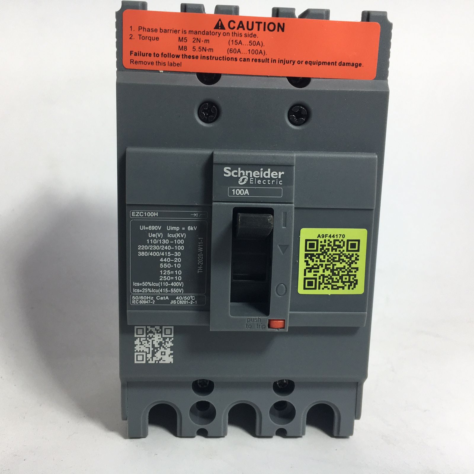 Schneider EZC100H Moulded Case Circuit Breaker used  in Pakistan thumbnail 2
