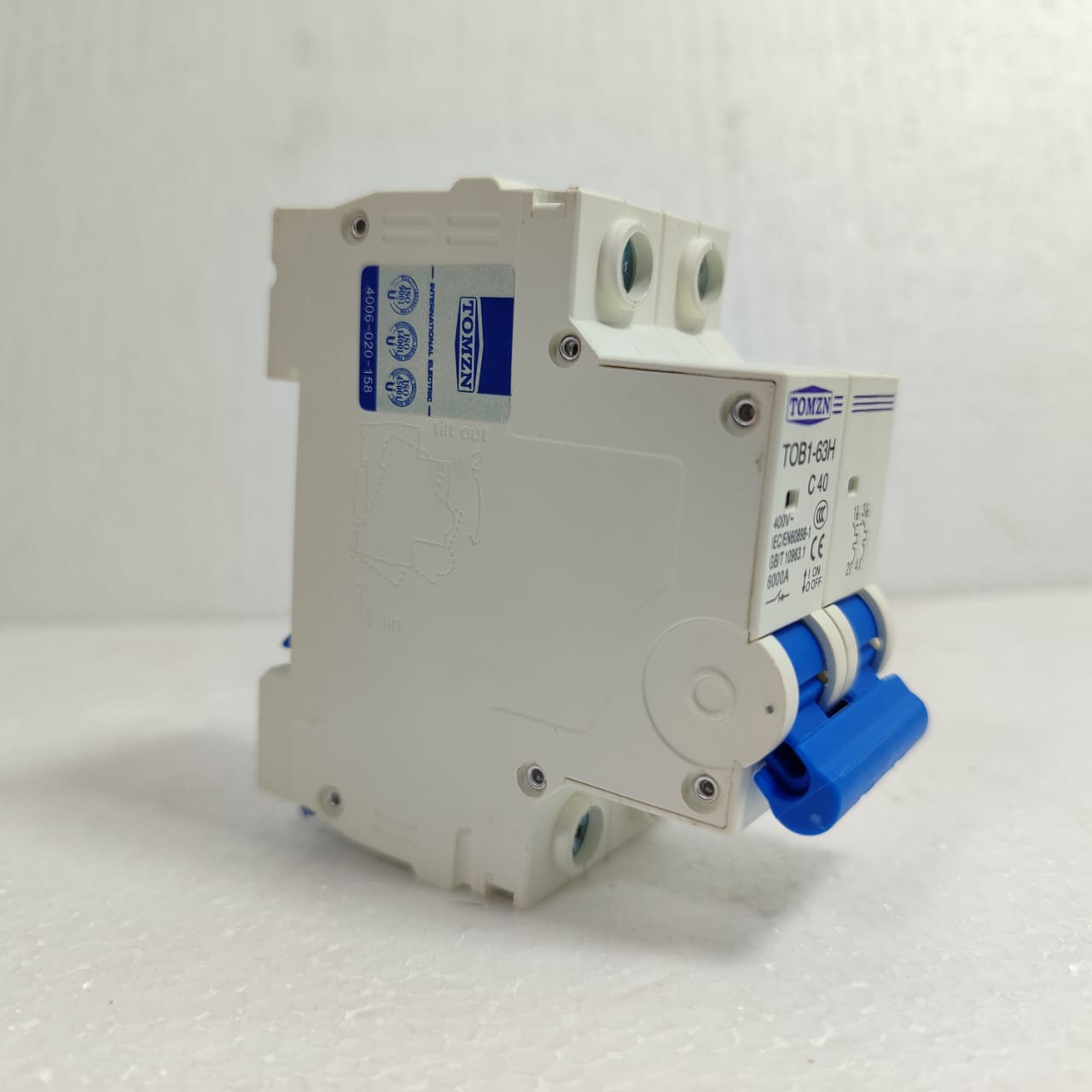 TOMZN TOB1-63H4P 2P C Type AC Mini Circuit Breaker in Pakistan - 25A thumbnail 4