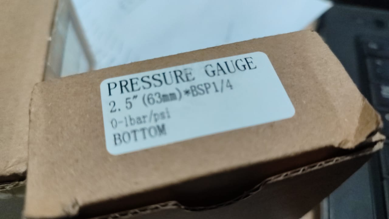 Air pressure gauge 2.5' (63 mm) * BSP 1/4 in Pakistan - 40BAR thumbnail 3