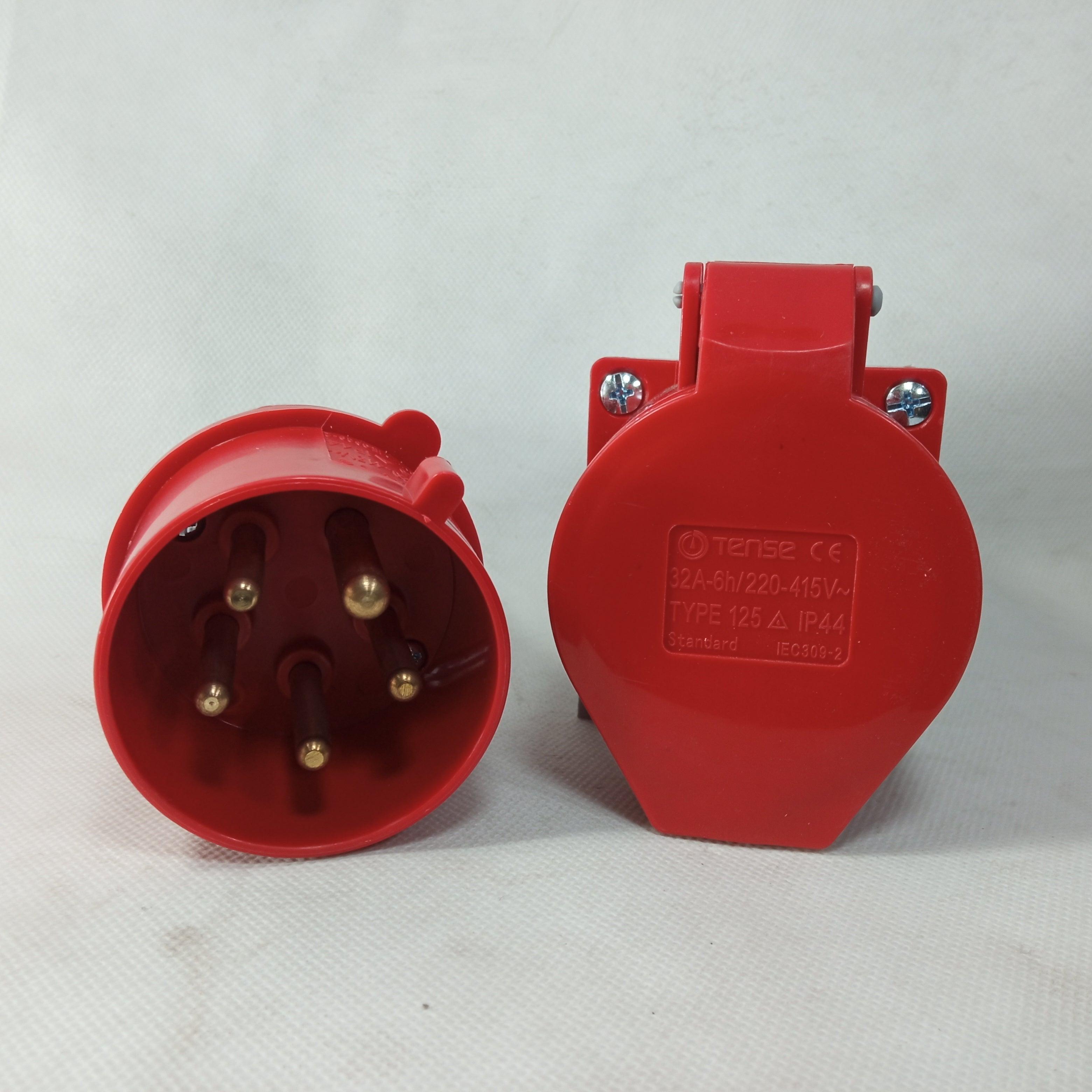 Tense 63Amp 5Pin Industrial Plug and Wall Socket in Pakistan