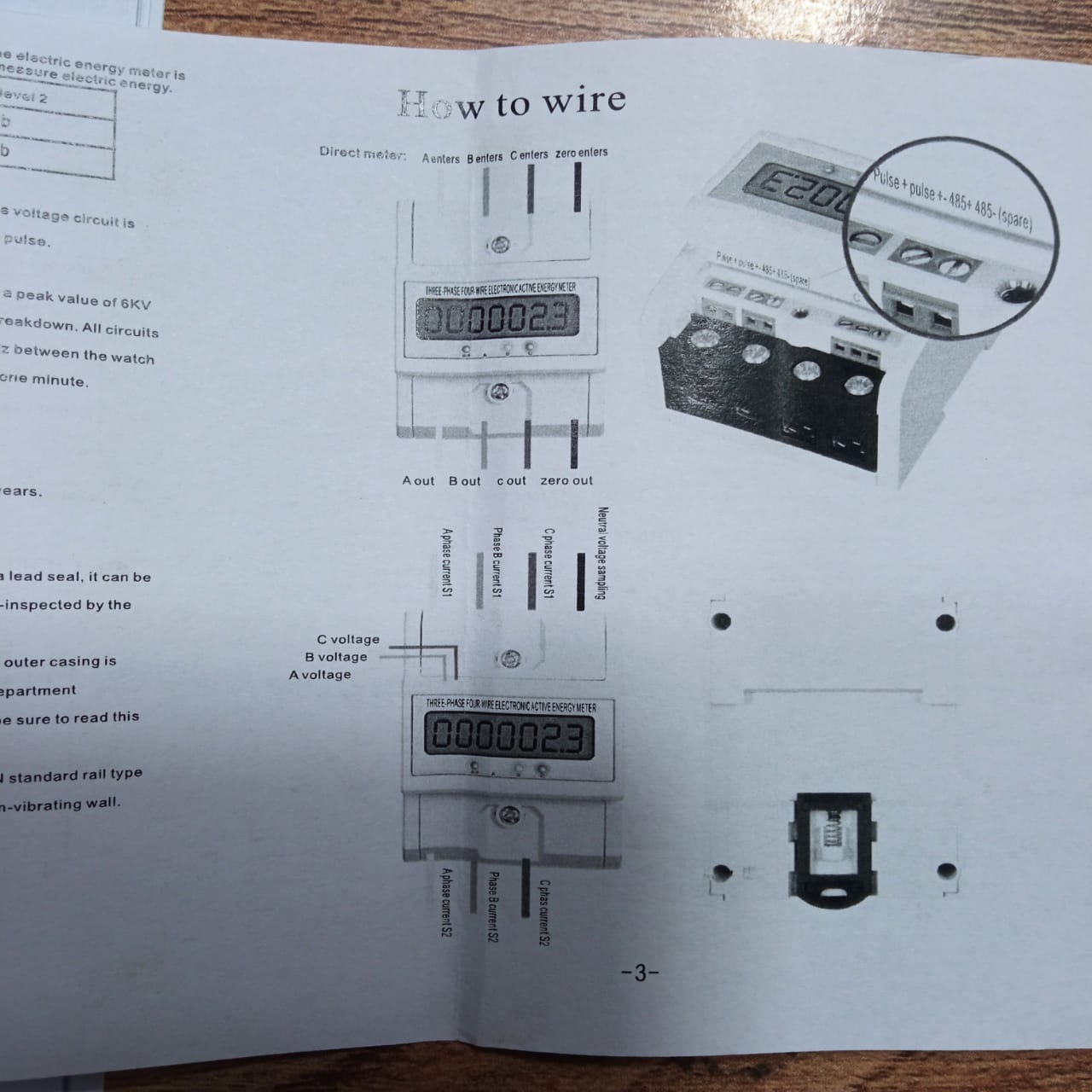 Sub Meter Digital Mora KWH Three Phase meter in Pakistan thumbnail 5