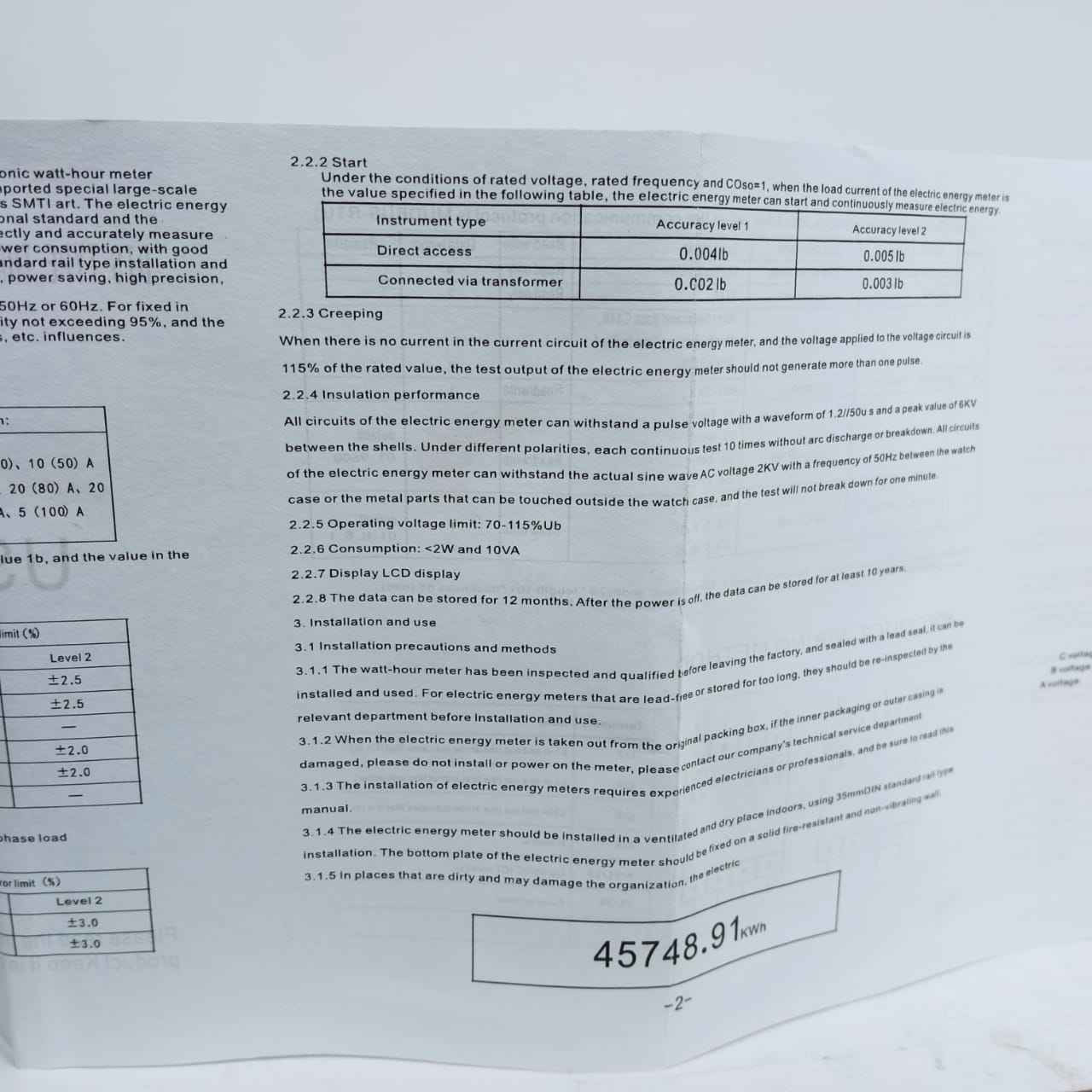 Sub Meter Digital Mora KWH Three Phase meter in Pakistan thumbnail 6