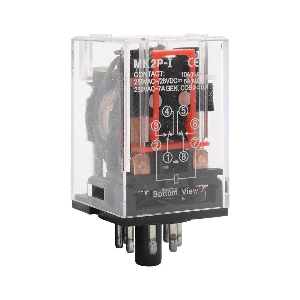 CNC Power Relay 8 Pin MK-2P in Pakistan - Power Relay with Base / 220V
