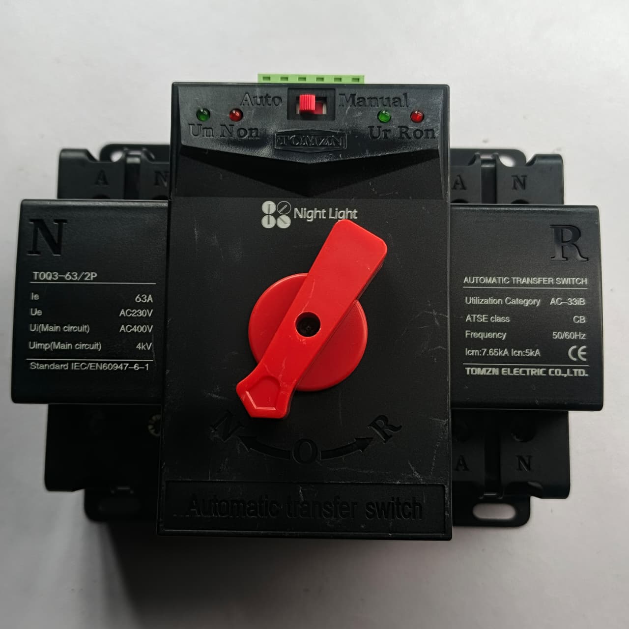 ATS MCB type Dual Power Automatic transfer switch TOMZN TOQ3-2P/63 in Pakistan