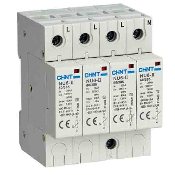 CHINT NU6-II/NXU-I+II, AC Surge Arrester 2P/4P in Pakistan - 4 Pole / 65kA