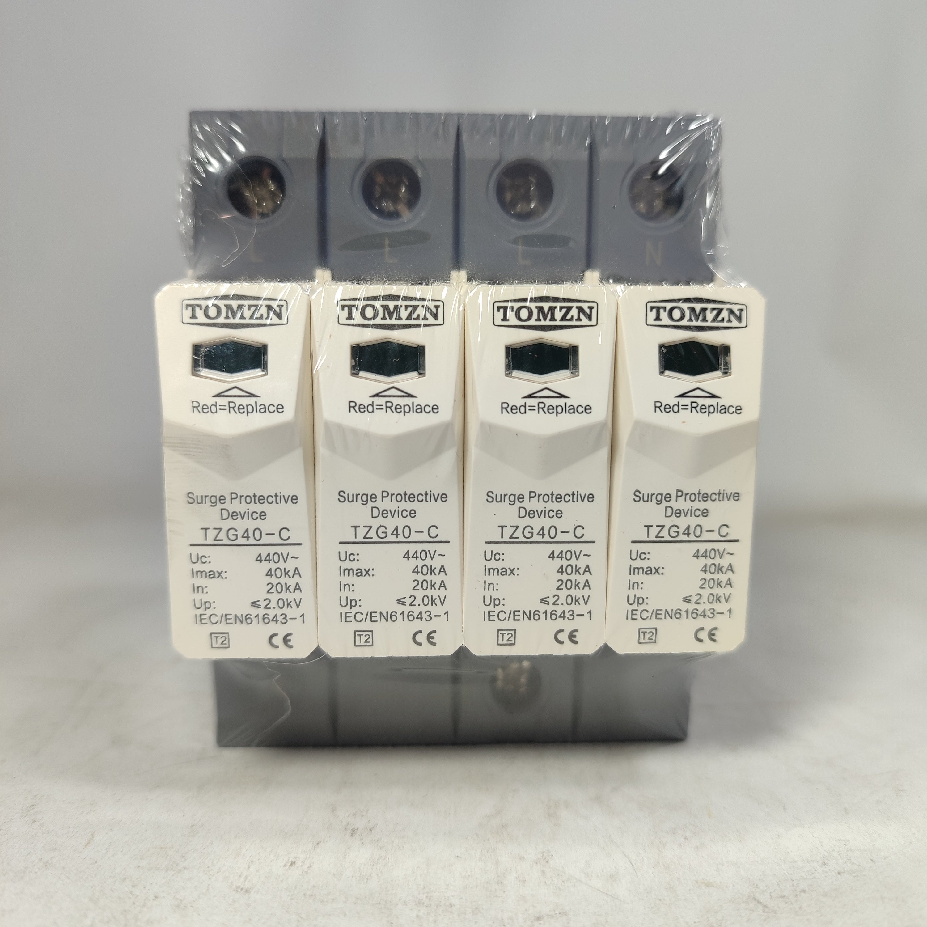 3Phase AC tomzn SPD 4pole House Surge Protector voltage Arrester Device in Pakistan