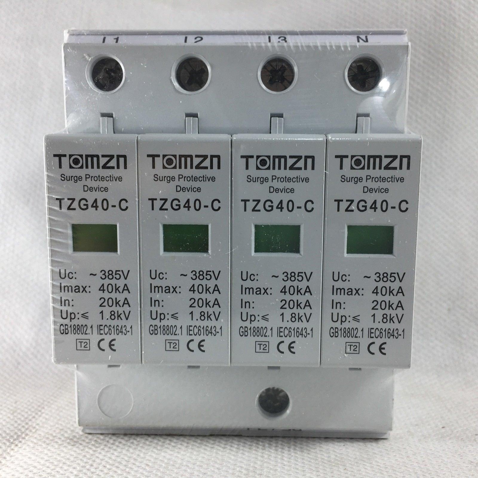 3Phase AC tomzn SPD 4pole House Surge Protector voltage Arrester Device in Pakistan thumbnail 2