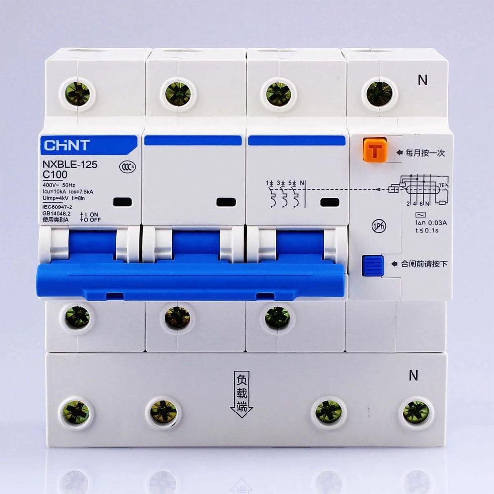 CHNT CHINT NXBLE-125 3P+N Small Earth Leakage Circuit Breakers in Pakistan
