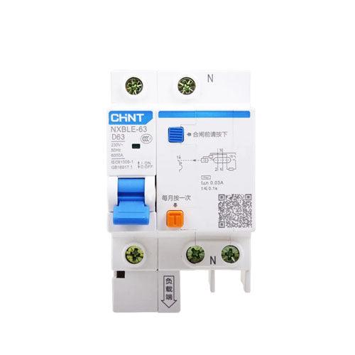 NXBLE-63 1P+N Residual Current Operated Circuit Breaker CHINT RCBO in Pakistan - 1P+N / 40A/300mA