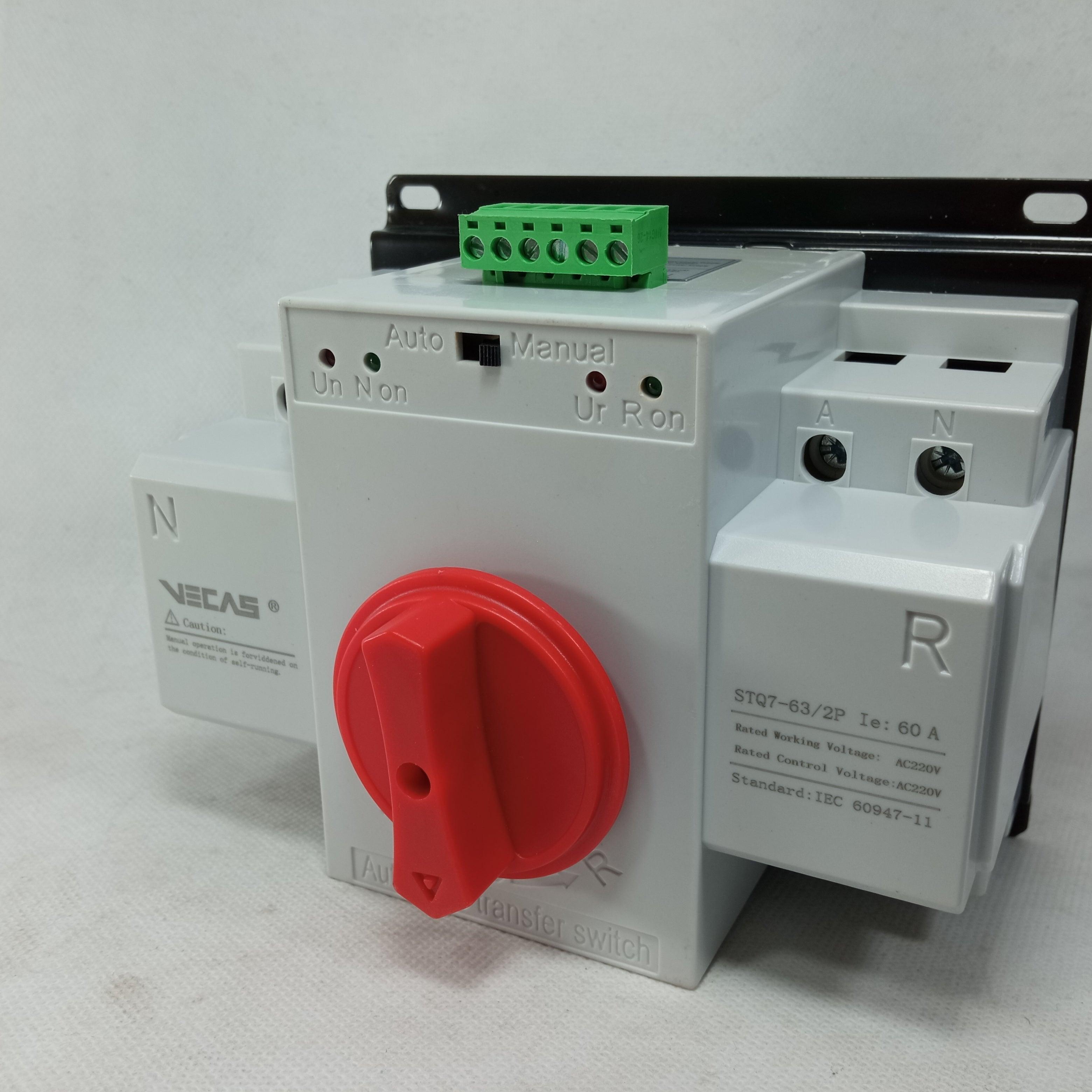 ATS SWITCH Automatic Transfer Switch VECAS STQ7 in Pakistan - 2P / 63A thumbnail 5