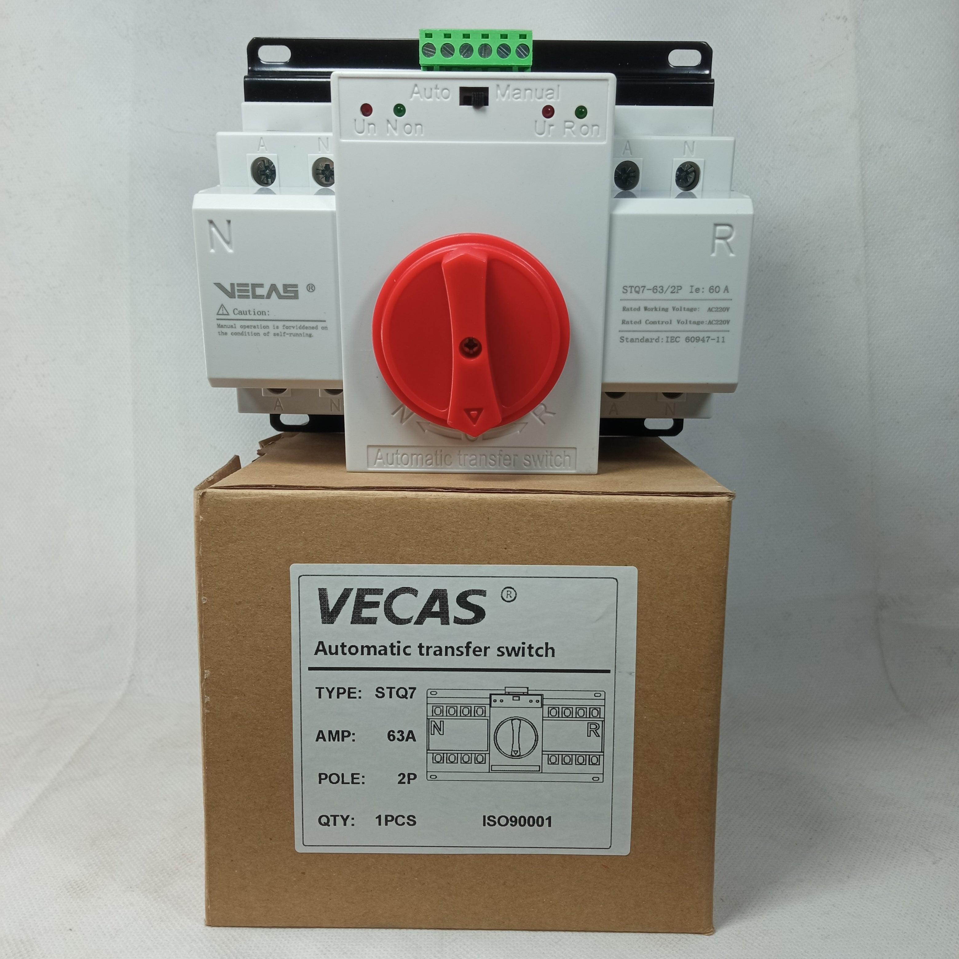 ATS SWITCH Automatic Transfer Switch VECAS STQ7 in Pakistan - 4P / 63A