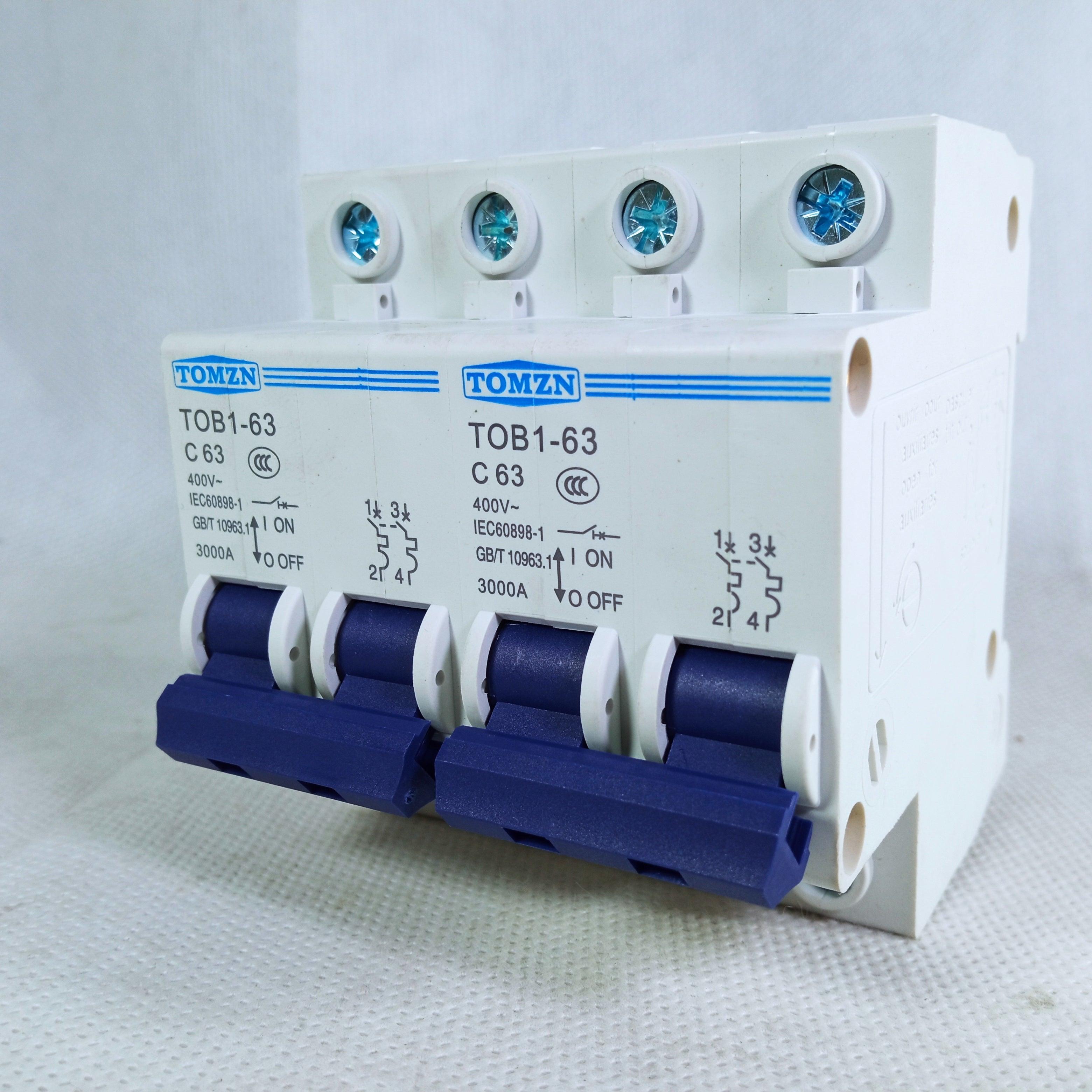 TOMZN TOB1 2P 63A Change Over MCB Manual Transfer Switch Circuit Breaker in Pakistan thumbnail 2