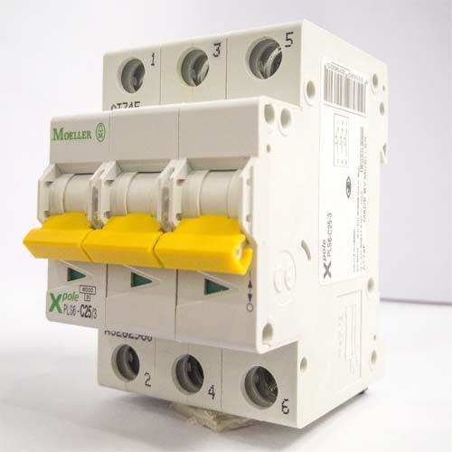 MCB AC Moeller X pole PLS6-C25/3-MW 415 V AC 25A C 6kA 3 pol in Pakistan