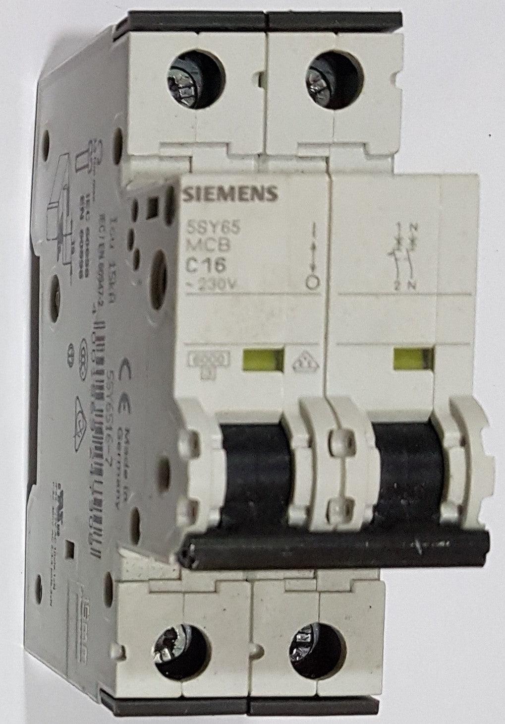 SIEMENS 5SY65 MCB C16A 2Pole in Pakistan