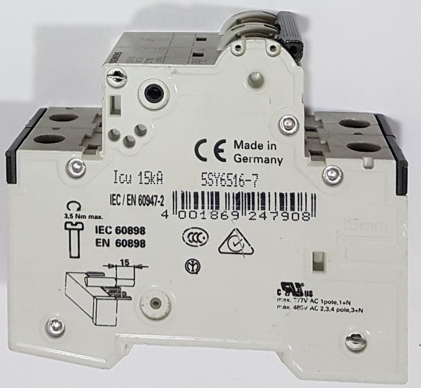 SIEMENS 5SY65 MCB C16A 2Pole in Pakistan thumbnail 2