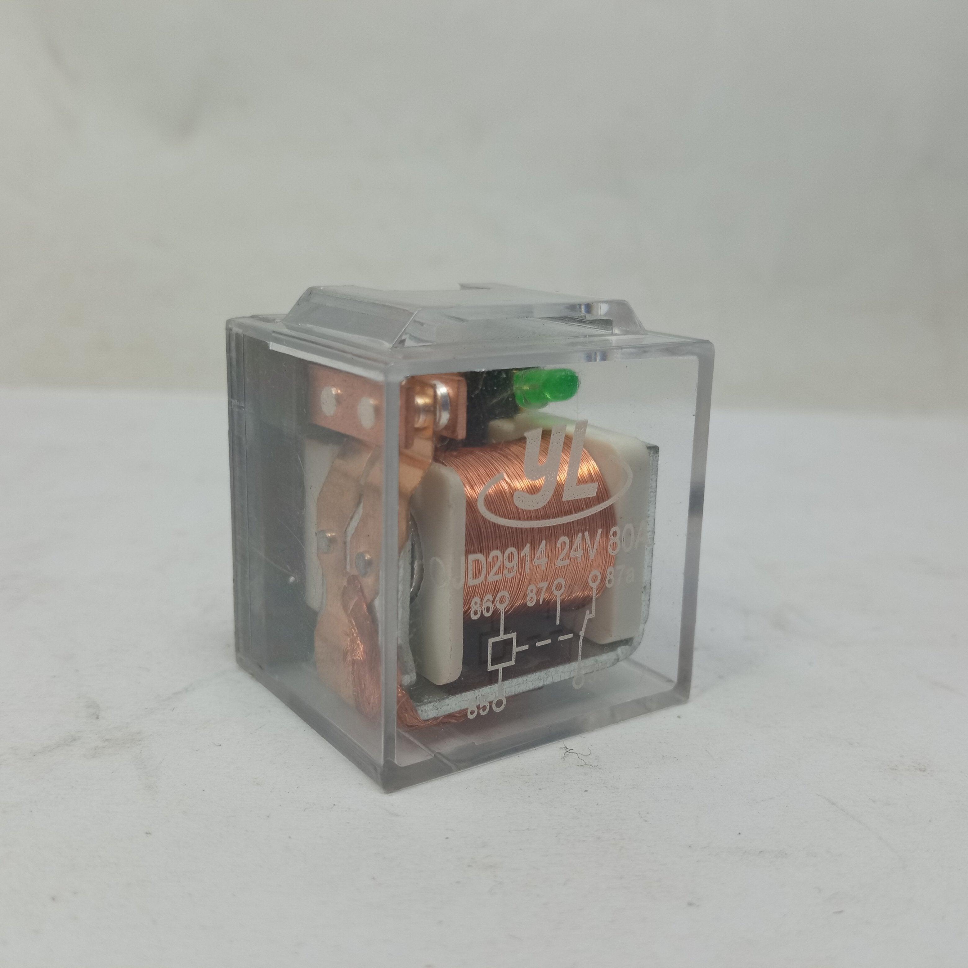 Automotive Relay Green Led Indicator Light JD2914 24V 80A 5pin