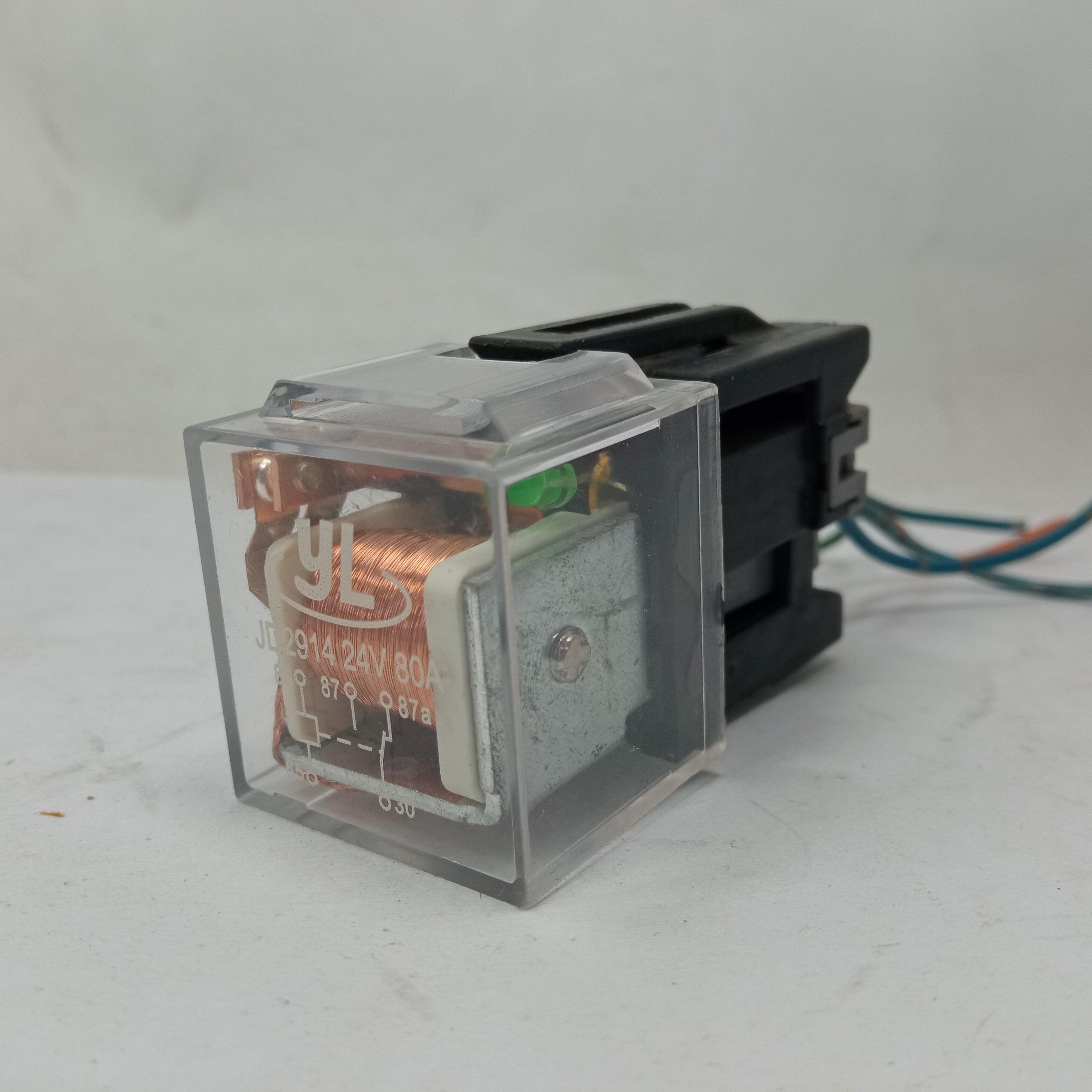 Automotive Relay Green Led Indicator Light JD2914 24V 80A 5pin thumbnail 3