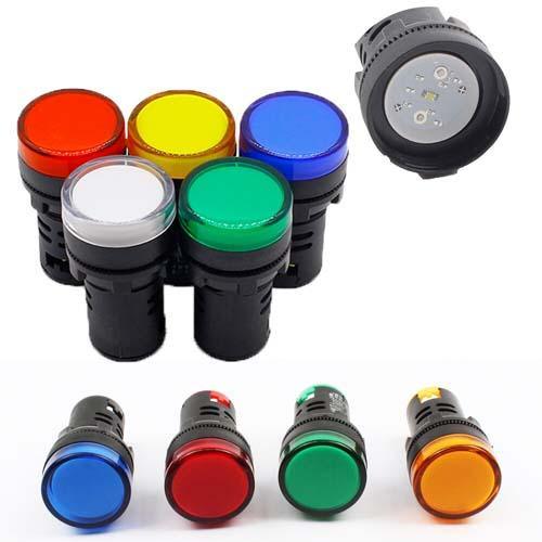 1 Piece LED Indicator Light 16mm Panel Mount in Pakistan - White / 220V