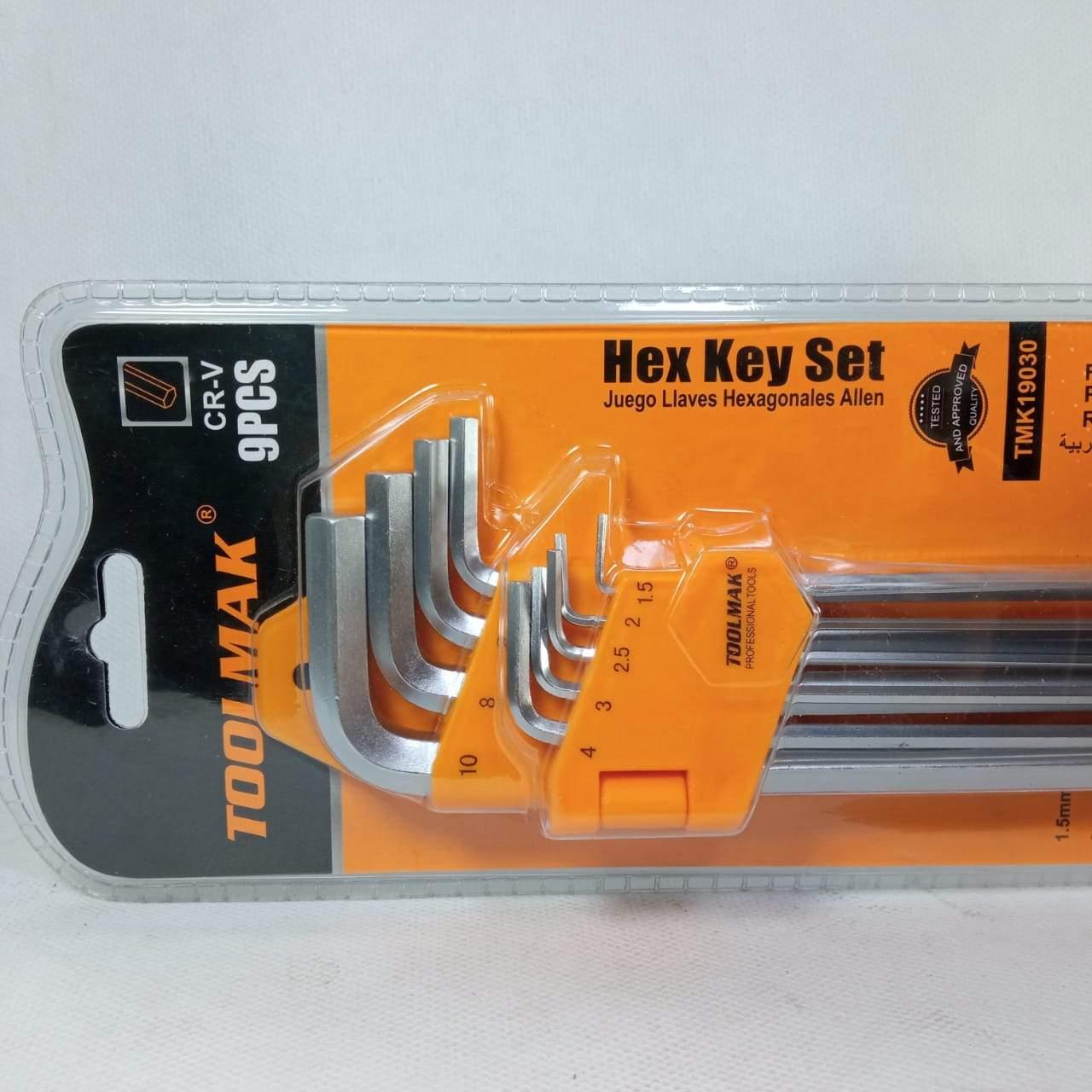 Tool Mak CR-V 9 Pcs Hex Key Set In Pakistan