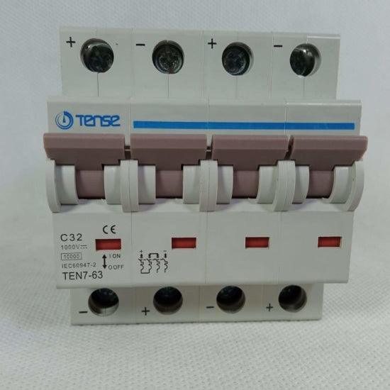 Tense MCB 1000V DC 4 Pole Circuit Breaker in Pakistan - 32A