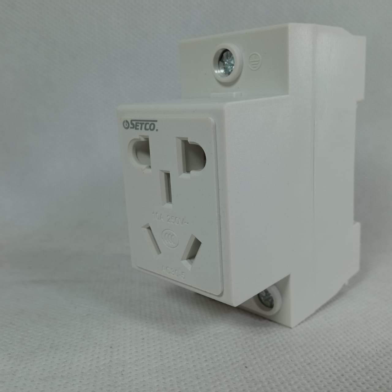 Setco Five Holes AC30 modular socket rail socket outlet in Pakistan thumbnail 2