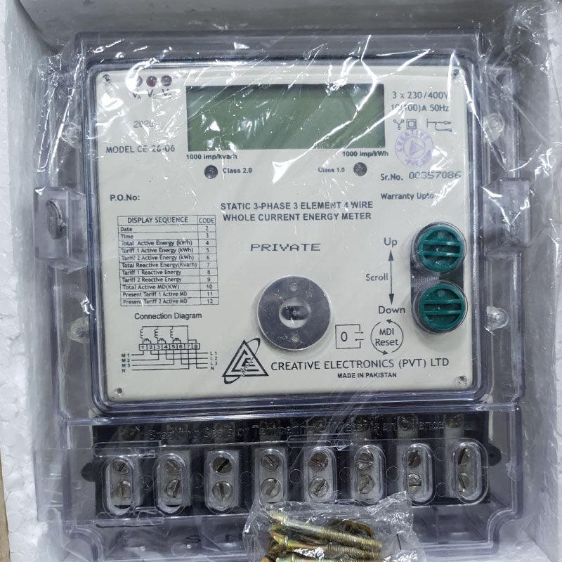 Digital Three Phase Energy Meter CREATIVE for Private in Pakistan